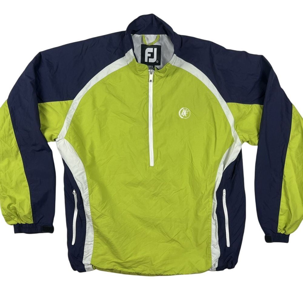 FootJoy‎ Jacket Mens Large Pullover Green Blue Lightweight Activewear 90s